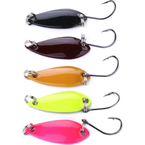 5pcs 3cm 2.6g Fishing Spoon Lure Swim Bait Isca Artificial Trout Lure Pesca Fishing Tackle Leurre Metal Spinner Spoons