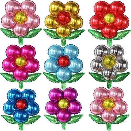 50Pcs 55*58cm Flower Aluminum Film Helium Balloon Birthday Party Wedding Decoration Toy Baby Shower Anniversary Christmas Gift