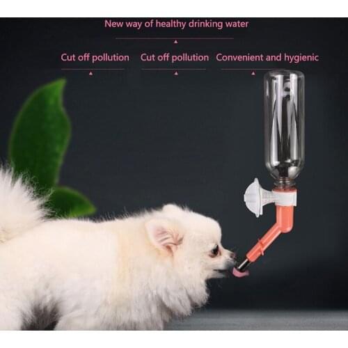 500ML Pet Dogs Cats Self Drinking Fountain No Drip Water Feeder For Small Animals Home Food Water Feeder Bottle Hanging