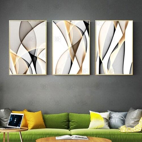 Abstract Canvas Painting Line Wall Art Decorative Picture for Living Room Nordic Decoration Home Abstract Painting Poster
