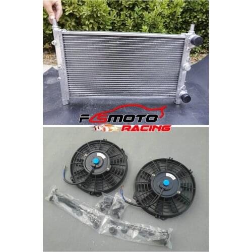 Aluminum Radiator&Fan For FIAT UNO FIORINO 146 Innocenti Mille 1.3L/1.4L PETROL TURBO / 1.3D 1.7D DIESEL 1983-1999 Box kit 84 85