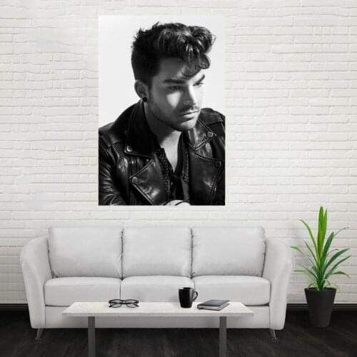 Nice Adam lambert Poster Custom Satin Poster Print Cloth Fabric Wall Poster Print Silk Fabric Print Poster