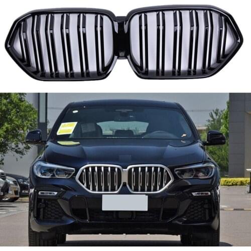 For BMW X6 G06 X6M 2019-2021 Car styling center grille ABS Front Bumper grill Vertical Bar Middle Grill