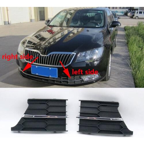 For Skoda Superb 2013 2014 2015 Car Front Bumper Grille Fog Light Lamp Frame Cover