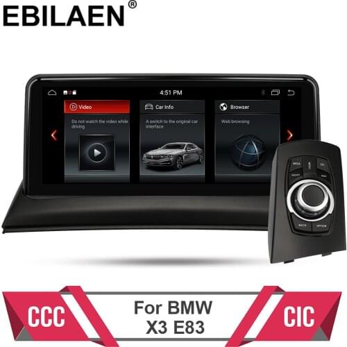 EBILAEN Car Multimedia Radio Player for BMW X3 E83 Android 7.1 Autoradio GPS Navigation With Camera IPS Screen 1280*480