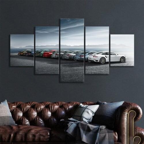 HD Printed Sports Car Painting on Canvas Room Decoration Print Luxury Car Poster Picture Canvas Wall Art Painting,framed