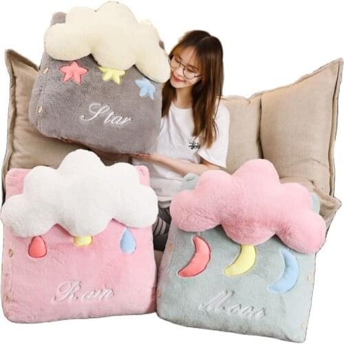 Ins hot bedside large back pillow triangle pregnant super soft waist pillow bed sofa decor high quality birthday gift for kids