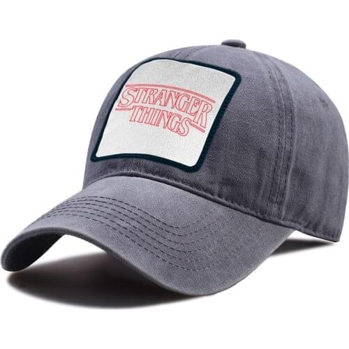 Outdoor Summer Casual Snapback Hat Stranger Things Print Baseball Caps Sunscreen Breathable Sun Hats Hip Hop Unisex Baseball Cap