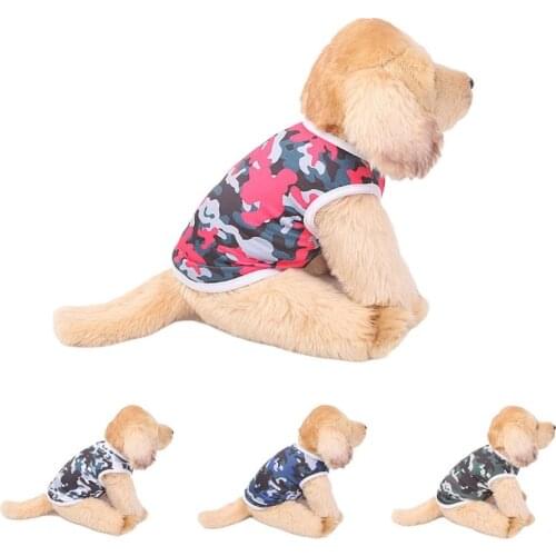 Summer Pet Dogs Camouflage Vest Breathable Dog Clothes Puppy Clothing Chihuahua Yorkshire T-shirt XS-XL