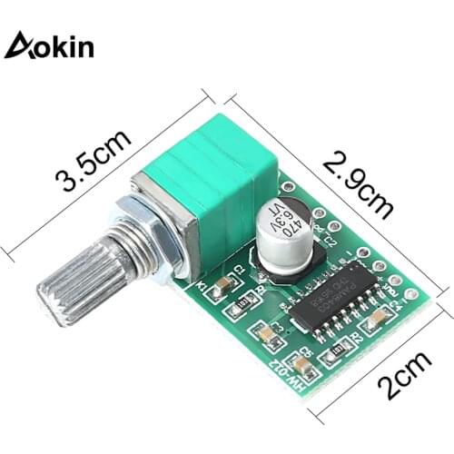 Mini 3W+3W DC 5V Audio Amplifier Handy Digital Power Amp Module Board Dual-Channel PAM8403 Stereo Amplifiers with Potentiometer