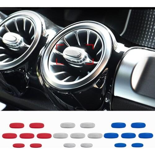 7pcs Car Front and Rear Air Conditioning Knob Sticker For Mercedes Benz A B class GLA GLB CLA W177 W247 H247 X247 C118 2020-2021