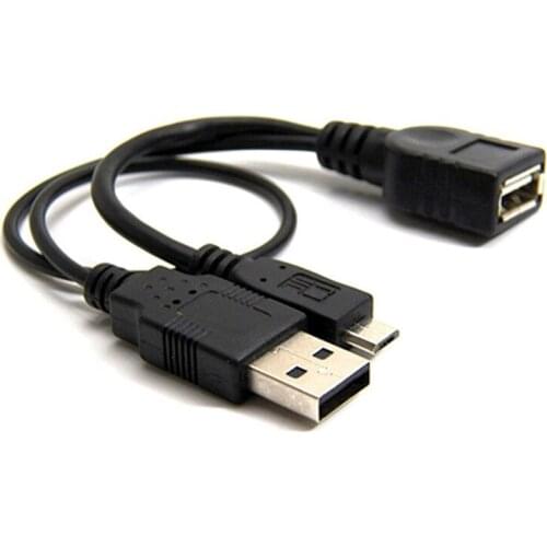 Newest OTG Host Power Splitter Y Cable Micro USB Male to A Male & Female Adapter Cable for SAMSUNG Y Splitter OTG Cable