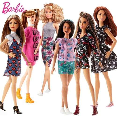 Original Barbie Fashionista Doll Girl Princess Toy Barbie Occupation Doll Clothes Fashion Icon Birthday Gift For Children FBR37