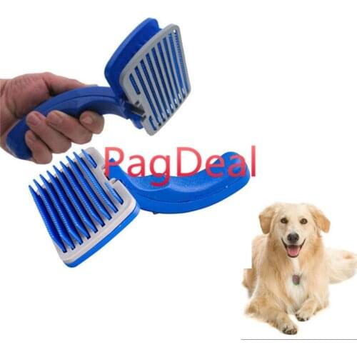 Pet Dog Comb Automatic Hair Removal Gill Dog Cat Grooming Shedding Hair Tool Brush Comb Pet Supplies high quality free shipping