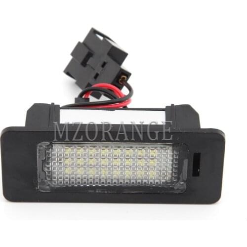 2 Pcs LED Number License Plate Light For Audi TT 2007 12V 6000k White SMD3528 Error Free Plate Light Car Accessories