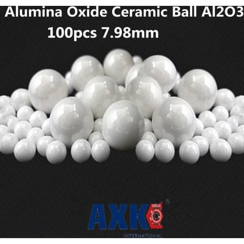 2021 Sale Rodamientos Thrust Bearing 100pcs 7.98mm Alumina Oxide Ceramic Ball Al2o3 For Bearing/pump/linear Slider/valvs Balls
