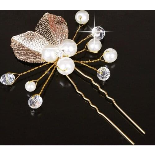 Bride Hair Forks Hairpins For Women Imitation Pearl Hair Clips Headwear Wedding Headpieces Hair Accessories Jewelry Gifts