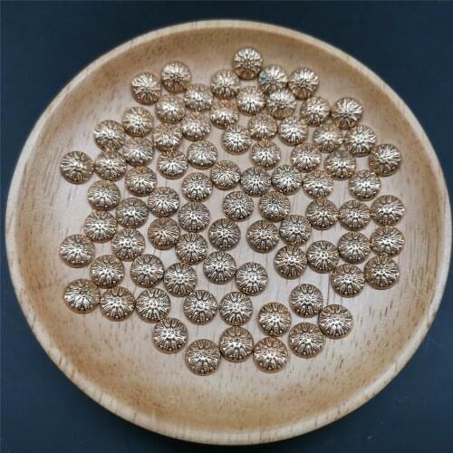 Rivets For Bags Hot-Fix Rivets Round Spike and Stud 8Mm Gold Metal Studs For Bags Plating Bag Spike Garment Accessories SINUAN