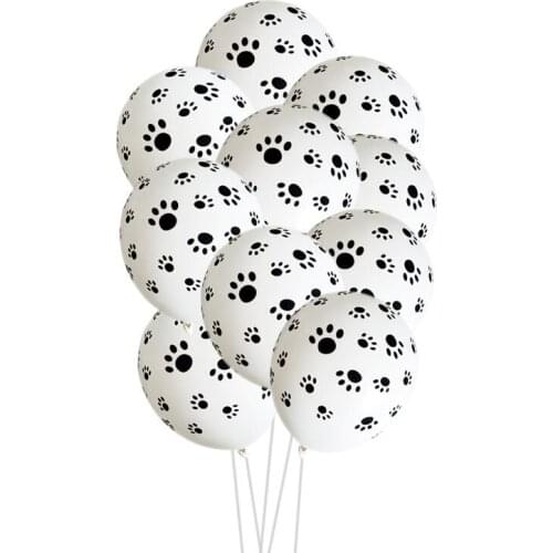 10pcs/lot 12 inch Paws Print Dog Party Balloons Latex Balloons Kids Birthday Gift baby shower Party Toys Decoration