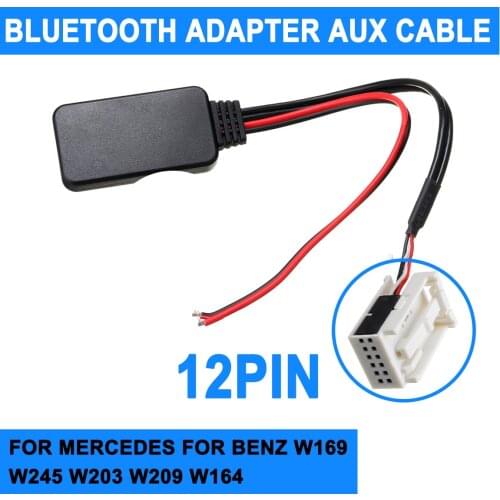 12Pin Car bluetooth Adapter Wireless Radio Stereo Aux Cable For Mercedes for iPhone For iPad For Benz W169 W245 W203 W209 W164