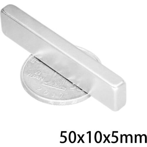 2/5/10/20/30/50PCS 50x10x5 Strong Sheet Rare Earth Magnet Rectangular Neodymium Magnets 50x10x5mm N35 Block Magnet 50*10*5
