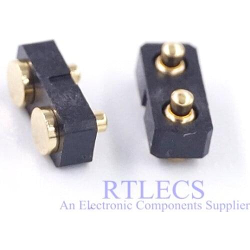 2pin 3.0mm Pitch Patch Spring Thimble Pogo Pin High Temperature Resistant Plastic