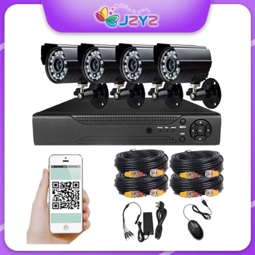 AHD DVR Kit 4CH CCTV System 1080P Camera 5 in 1 Analog TVI IP CVI Video Recorder Surveillance Outdoor Security P2P Email Alarm