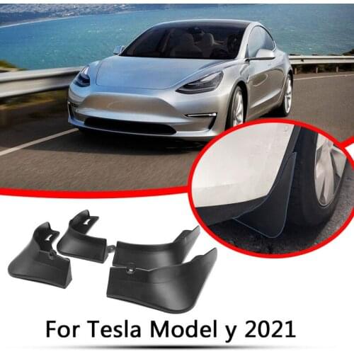 4Pcs Mudguards for Tesla Model Y 2021 ABS Front Rear Mudflap Mudguard Fender Mud Flaps Splash Guards No Drilling Car Accessories