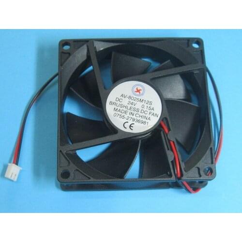 8 Pcs Brushless DC Cooling Fan 24V 8025S 7 Blades 80x80x25mm 2pin Sleeve-bearing