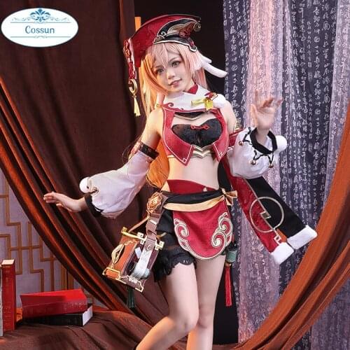 Anime! Genshin Impact Yanfei Game Suit Aestheticism Lovely Uniform Cosplay Costume Halloween Party Outfit For Women 2021 NEW