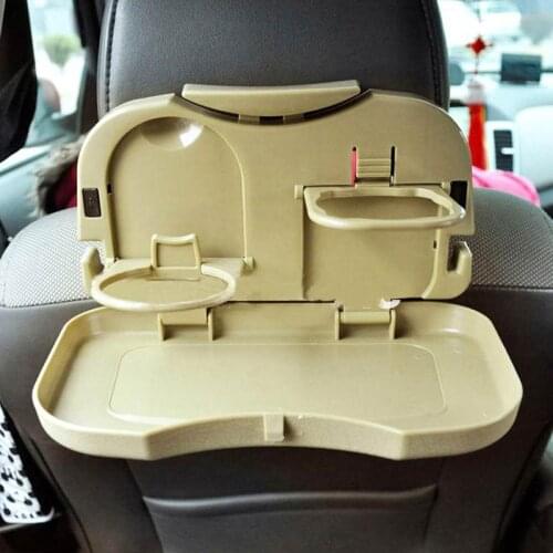 Car Cup Holder Auto Food Tray Water Drink Stand Bracket Storage Pallet Folding Dining Table Rear Back Seat Desk Car Styling