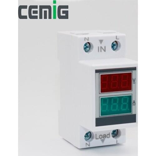 Cemig Din-rail AC Voltage and Current Digital Meter Dual Display XD37-2042