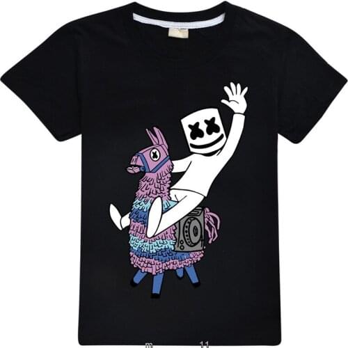 4-14T Summer 3D Print Boys DJ Marshmello Girls Funny T-shirts Costume Children Clothing Kids Clothes Baby Tshirts street