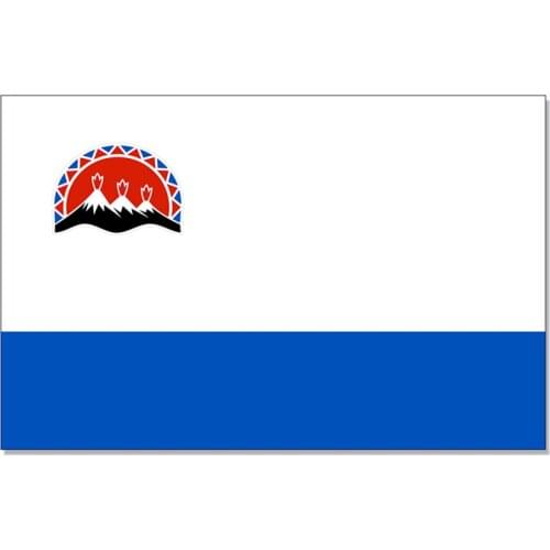 Kamchatka Krai Flag Russia State Flag 150X90CM 100D Polyester 3x5FT brass grommets custom flag