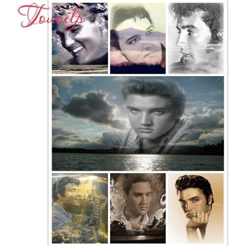 TOUOILP 5d Sunset moon 5d Diamond Painting singer Elvis Full Square/Round Drill Crystal Mosaic Picture 5d diy Diamond Embroidery