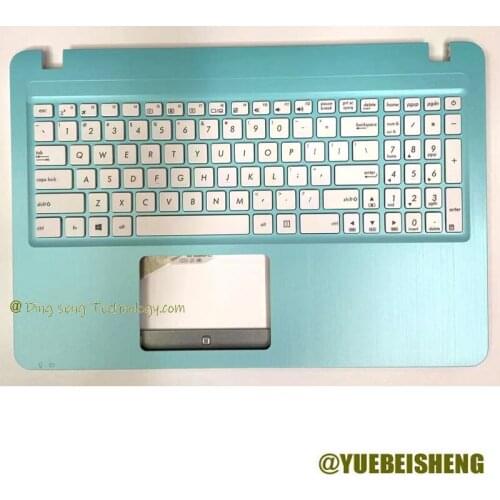 YUEBEISHENG New/Org For ASUS X540S X540L A540L K540L A540UP X540SA X540L palmrest upper cover US keyboard,Sky blue