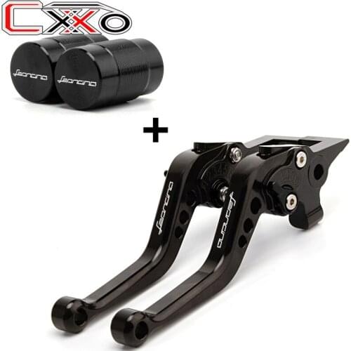 Motorcycle Short Brake Clutch Levers & Car Tire Valves Stem caps For BENELLI Leoncino 500 Leoncino X 2016-2017