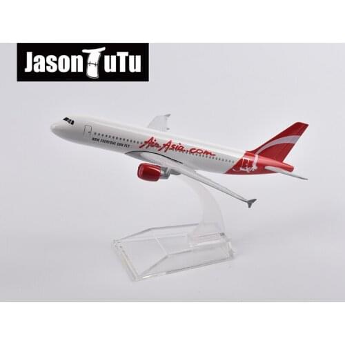 JASON TUTU 16cm Air Asia Airbus A320 Airplane Model Plane Model Aircraft Model Diecast Metal 1/400 Scale Planes Drop shipping