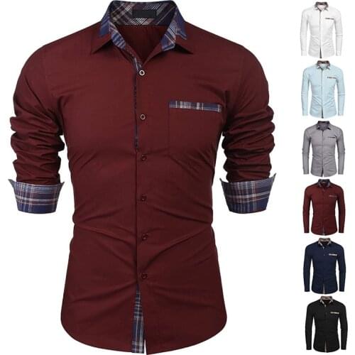 New 100% Cotton Long Sleeve Shirt For Men Turn Down Collar Casual Shirts Solid Slim Fit Denim Shirt Male Business Clothing