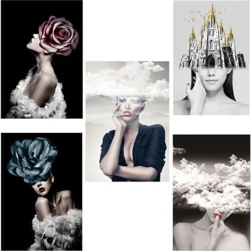 Patches For Clothes Beautiful Girl Thermal Stickers For Clothes Heat Transfer Coffee Lady Cool beauty Patches Iron On Transfer