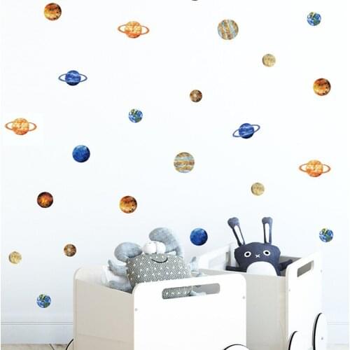 Living Room Nine Planets wall sticker Baby Room Decor Nursery Mural Art Decals Combination Stickers Wallpaper Gifts