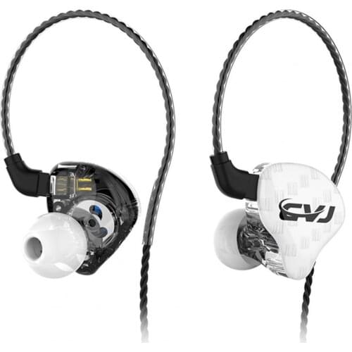 CVJ CSA 1BA+1DD In Ear Earphone Hybrid-Headset HIFI Music Sports Earbuds Noise Cancelling Earbud With 2Pin Replaced Cable