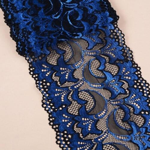 New 16cm wide 10yds/lot Handmade Hair Decoration Elastic Stretch Lace Trim wedding dress skirt Lace Trim