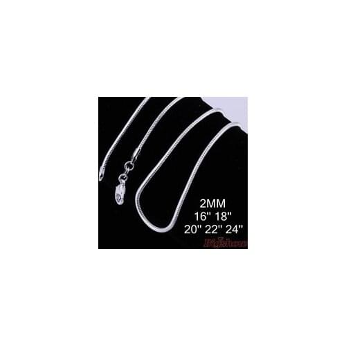 Wholesale fashion jewelry, 2017 - Necklace wholesale width 2mm Snake Chain length 16,18,20,22,24 inches sexy jewellry