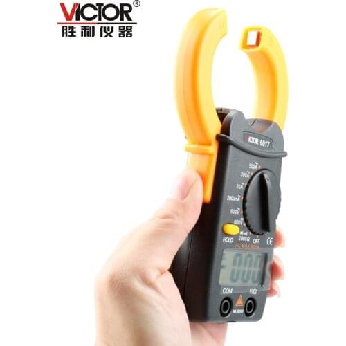 Portable VICTOR VC6017 LCD 3 1/2 Digital Clamp Meter Multimeter VC6017 Digital Ammeter 0.01A-500A