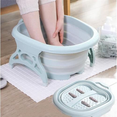 Foldable Footbath Massage Bucket Soaking Bucket Folding Basin Spa Foot Bath Bucket Household Sauna Bathtub Pedicure Bath Bathtub