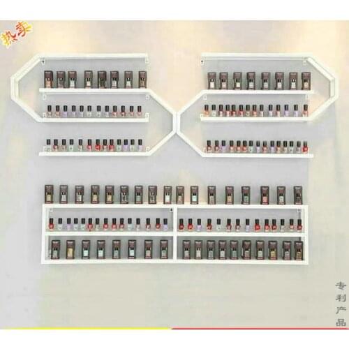 Nail salon nail polish glue display rack iron hanging wall shelving cosmetic store hanging wall storage rack