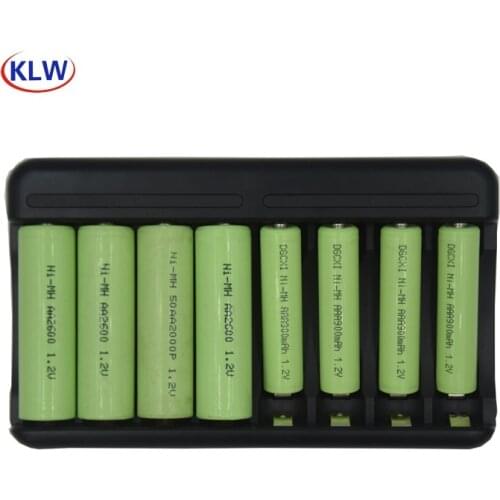 Led display Smart USB Battery Charger for Rechargeable 1.2V AA AAA NiMh NiCd Batteries 8 slots NI-MH NI-CD battery charger