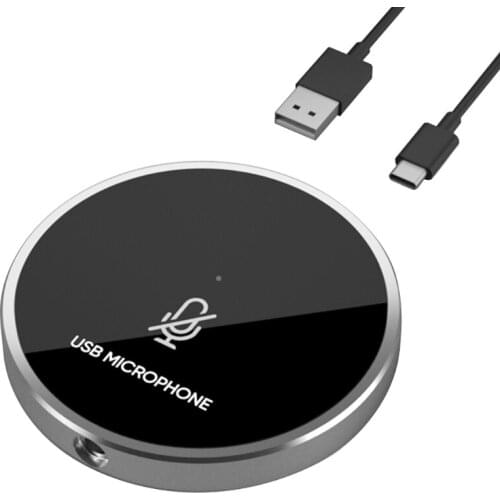 USB Omni-directional Conference Micrphone Touch-Sensor Button Mute Micrphone Audio Pickup Microphone