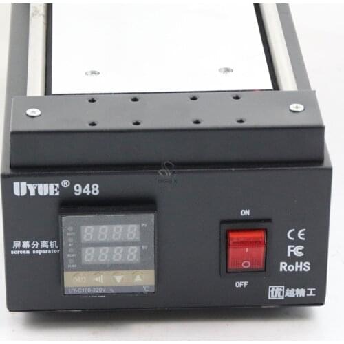 UYUE 948 7 inch Black Metal Touch Glass Panel Screen Separator for Mobilephone LCD hand tool Repair Split Machine